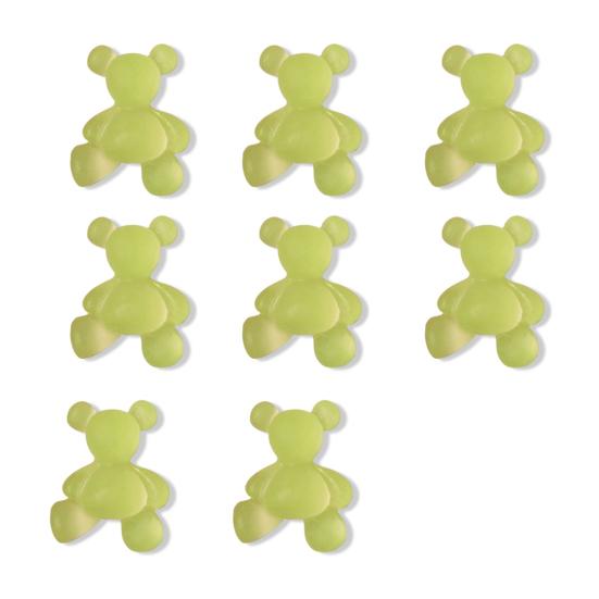 8 шт. стильные креативные легкие украшения для ногтей светящиеся медведи художественные украшения для девочек