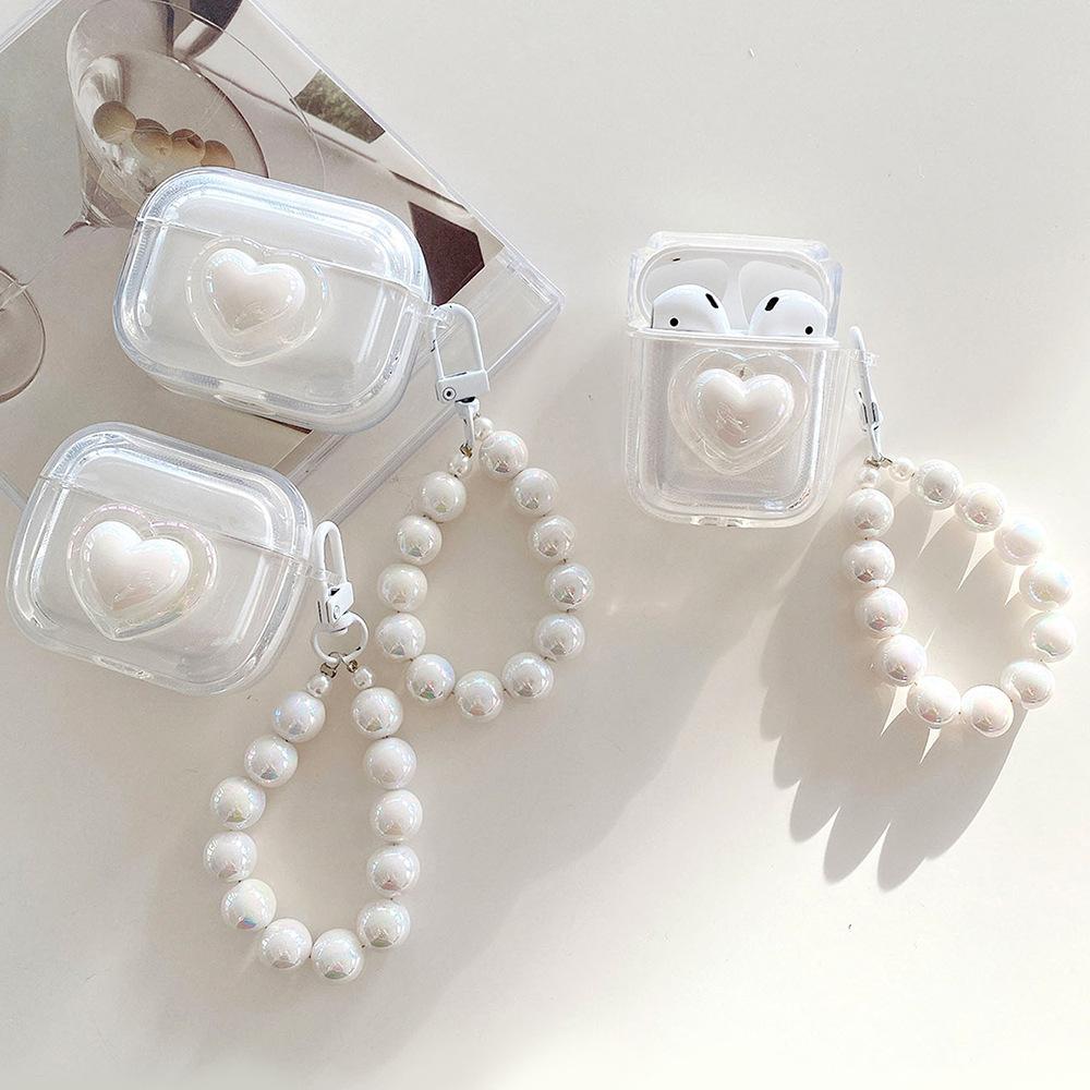 Laser love high transparency applicable to Apple AirPods 111 generation Bluetooth headset protective case Pro1 generation headset case