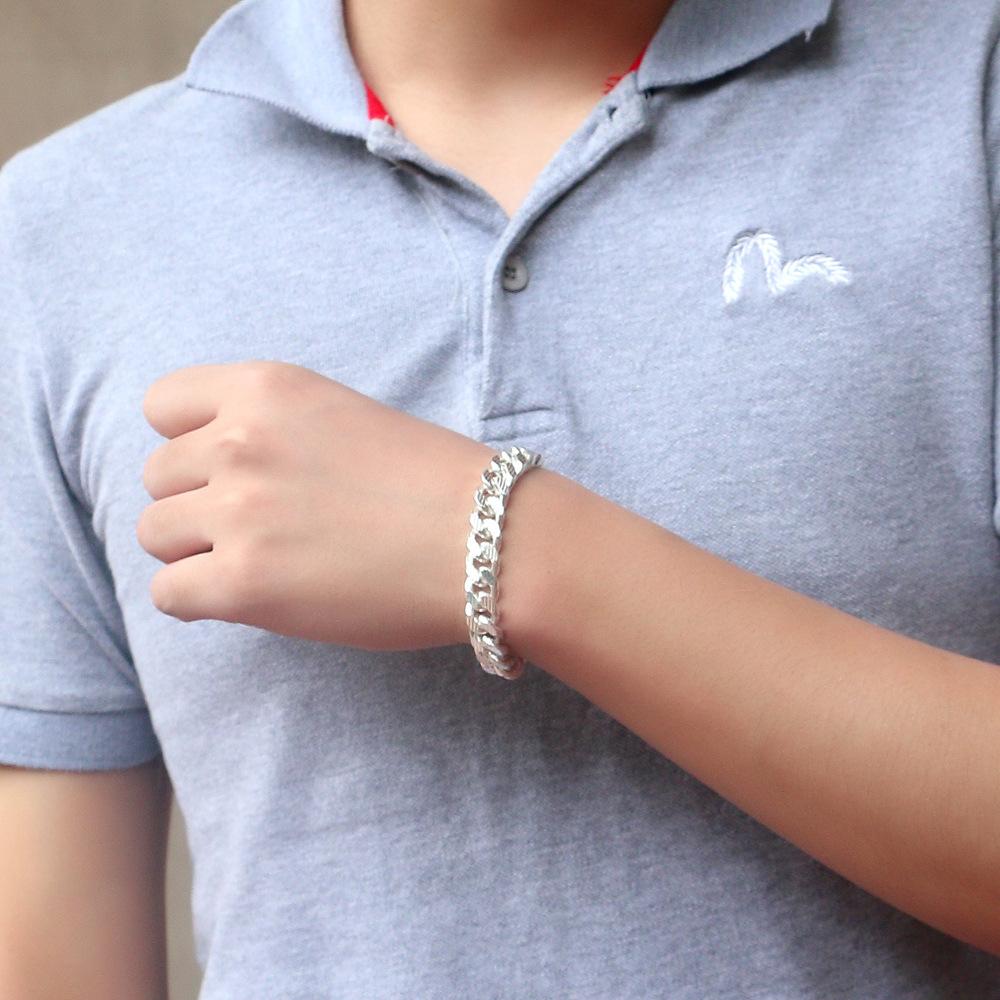 Классический кубинский браслет-цветок для автомобиля, толстое родиевое золотое покрытие, мужские украшения