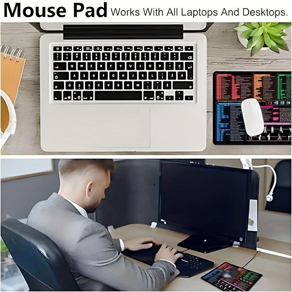 Anti-Slip Base Cheat Sheet Mouse Pad Italian Version Office Desk Mat New Keyboard Pad  Office Desk