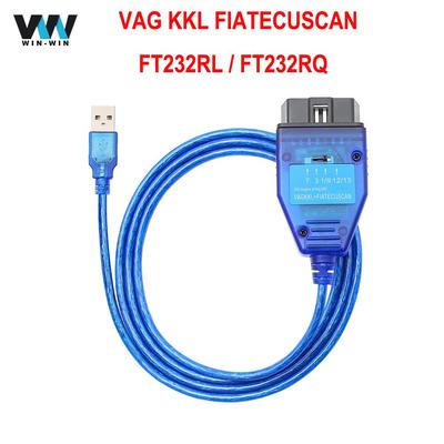 VAG KKL Fiat ECU SCAN VAG 409 KKL OBD2 Автомобильный диагностический кабель для Fiat ECU Scan FTDI FT232RL FT232RQ VAG KKL USB Switch Tool