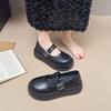 Retro Versatile Mary Jane Shoes Girl Spring 2025 New Platform French Fairy Style College Style Small Leather Shoes Tide