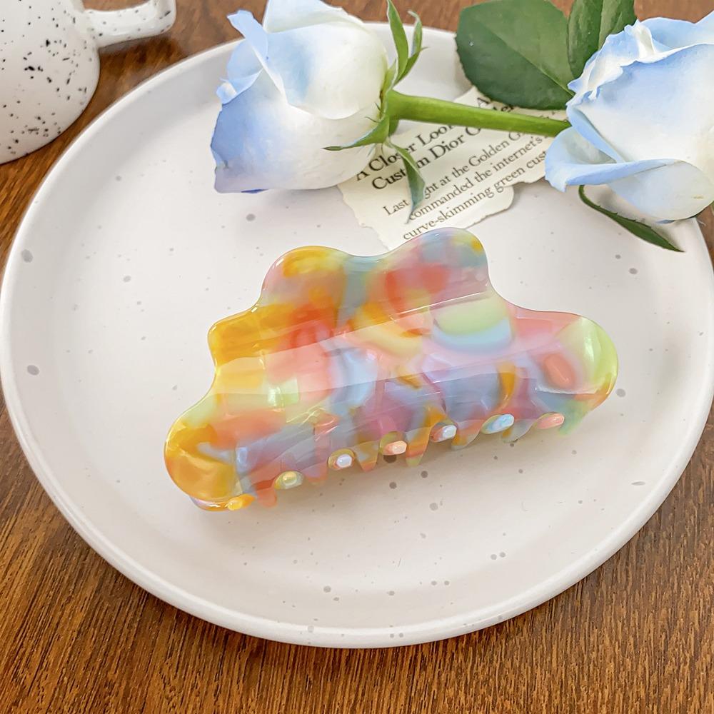 Заколка для волос в форме облака, однотонная черепаховая заколка для волос, когти для путешествий