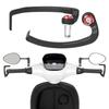 Universal Aluminum Alloy Motorcycle Brake Clutch Lever Protector, Carbon Fiber Style Handguard Shield for 13-19mm Handlebars