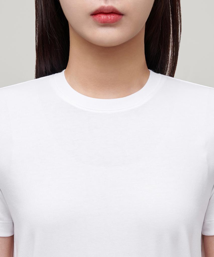 MUSINSA STANDARD WOMAN [Cooltandard] Women'S Basic Crew Neck T-Shirt [White]