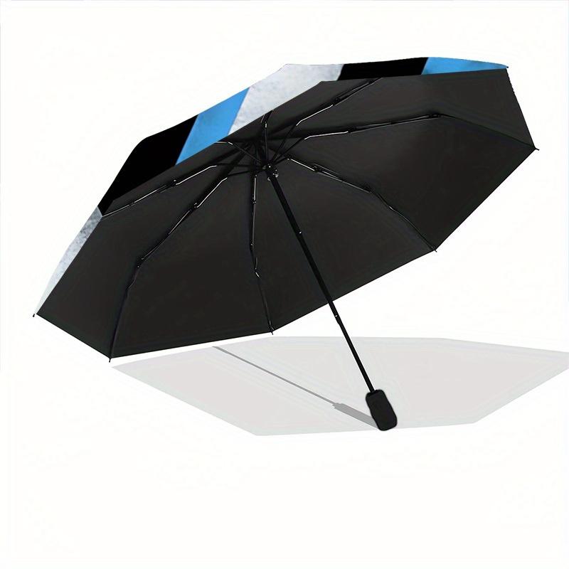 Messi Automatic Folding Umbrella, 8 Ribs for All-Season Use, Portable for Travel & Outdoor Activities a0819080