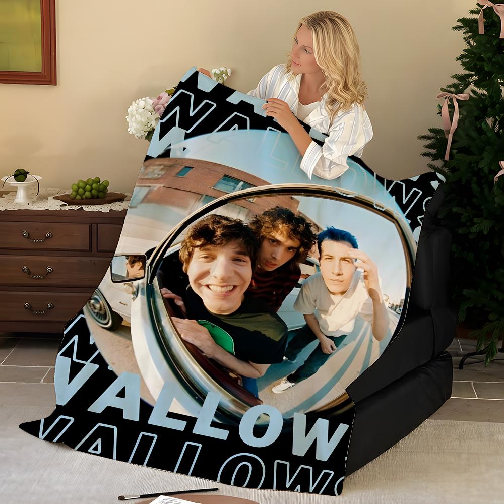 Музыкальная фланелевая плед W-Wallows, Мягкий, Теплый, Прочный и Стираемый, Милый, Крутой