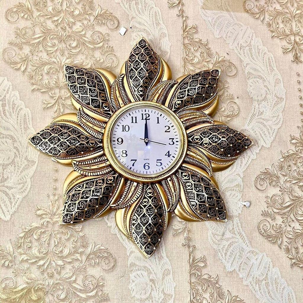 Декоративные Большие Настенные Часы Цветок Жизни Камень Уникальные Настенные Часы Исламское Настенное Искусство Роскошный Специальный Настенный Декор