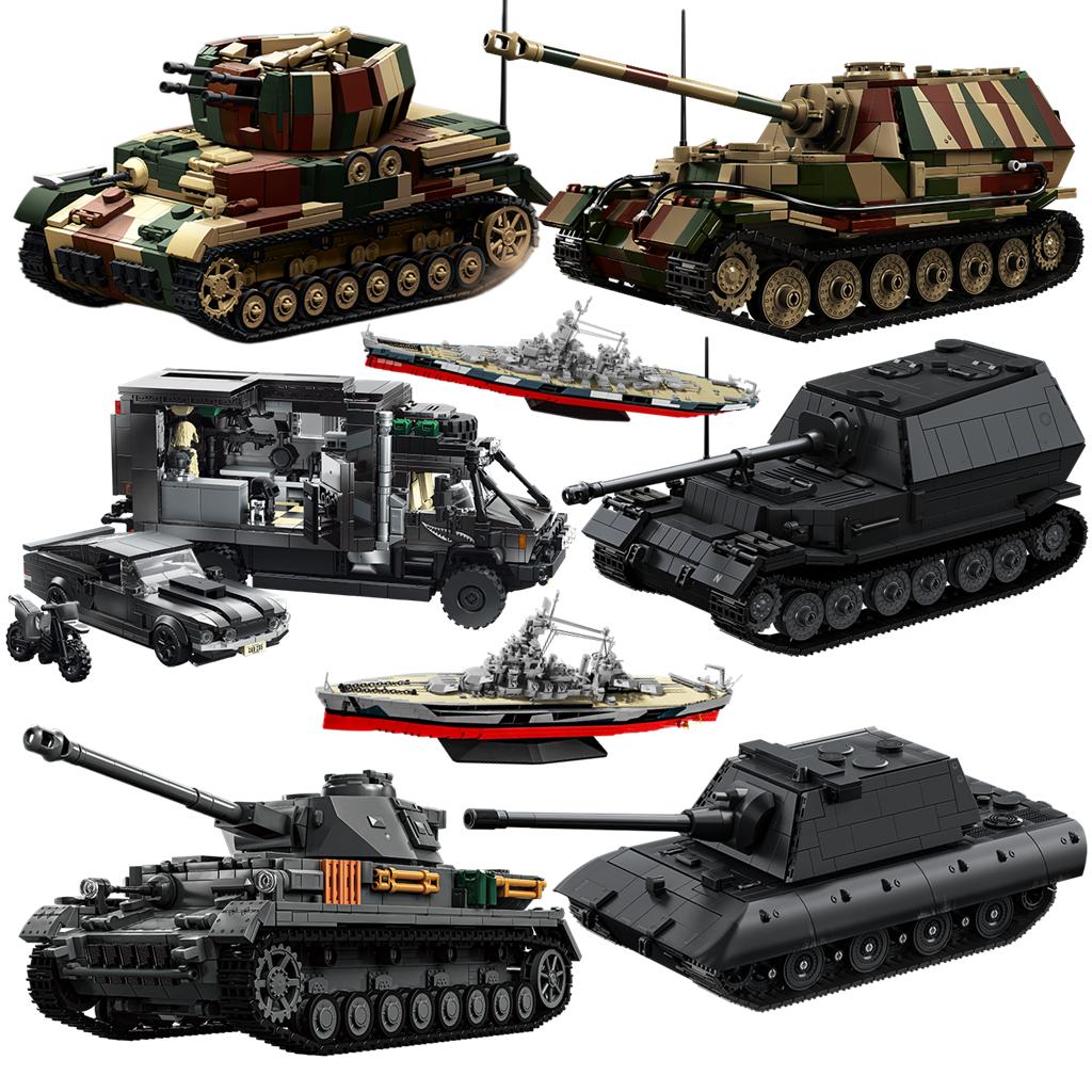 Тяжелый танк E-100 Танк Леопард Тип G Строительные блоки MOC Игрушка Серия творческих игрушек Модель танка Набор для сборки своими руками Подарок на день рождения