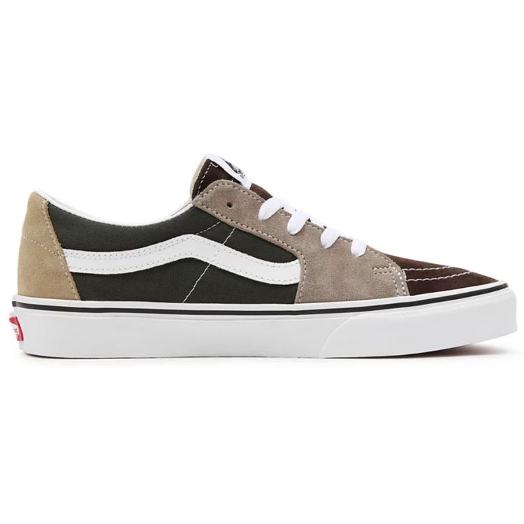 Vans Sk8-Low Color Block — кроссовки унисекс Demitasse Brown True-White VN0A4UUKB7J