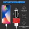 Двойное USB автомобильное зарядное устройство, Автомобильный адаптер Блестящие стразы Кристалл Автомобильные украшения для быстрой зарядки Автомобильные декоры