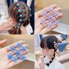 10/40PCS Set Hair Clip Braided Hair Small Flower Hair Buttons Hairpin Girl Cute Headdress Girl Mini Hair Claw Hair Accessories