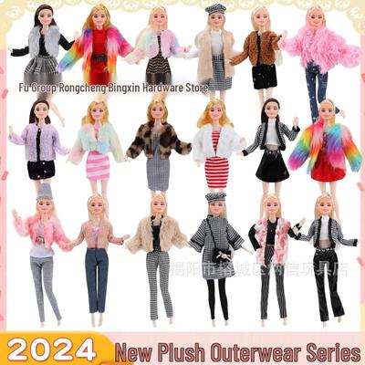 Набор модной одежды из 3 предметов для 11-дюймовой куклы Барби: Шерстяное пальто и платье