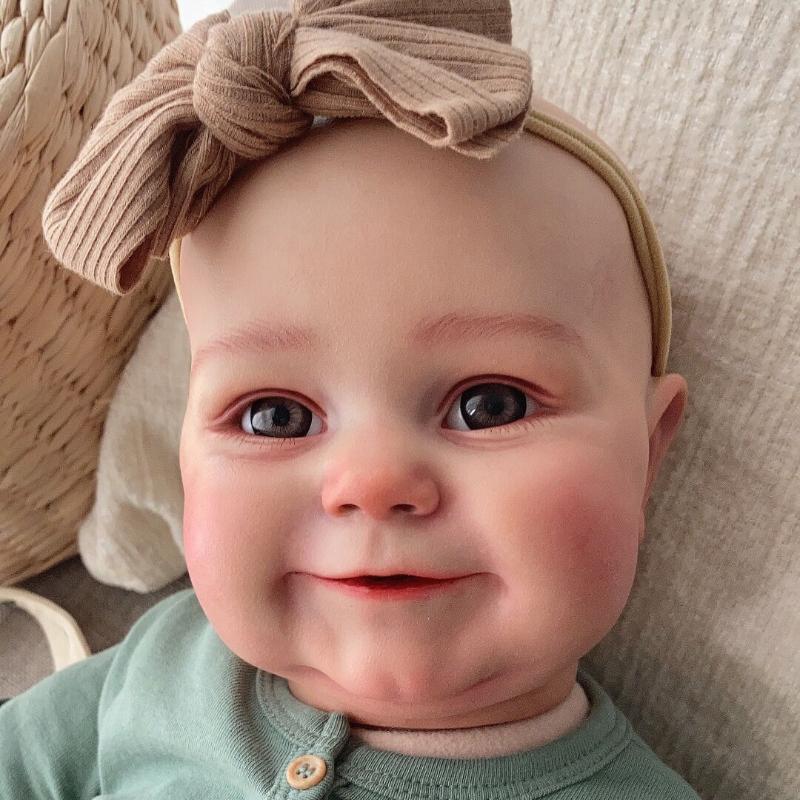 50/60cm Reborn Toddler Doll Maddie Soft Touch Cloth Body Realistic Baby Doll Hand-draw Bald Hair Newborn Babies Dolls for Kids Birthday Christmas Gift