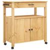 VidaXL Chariot de cuisine MONZA 84x40x88,5 cm bois massif de pin 376106
