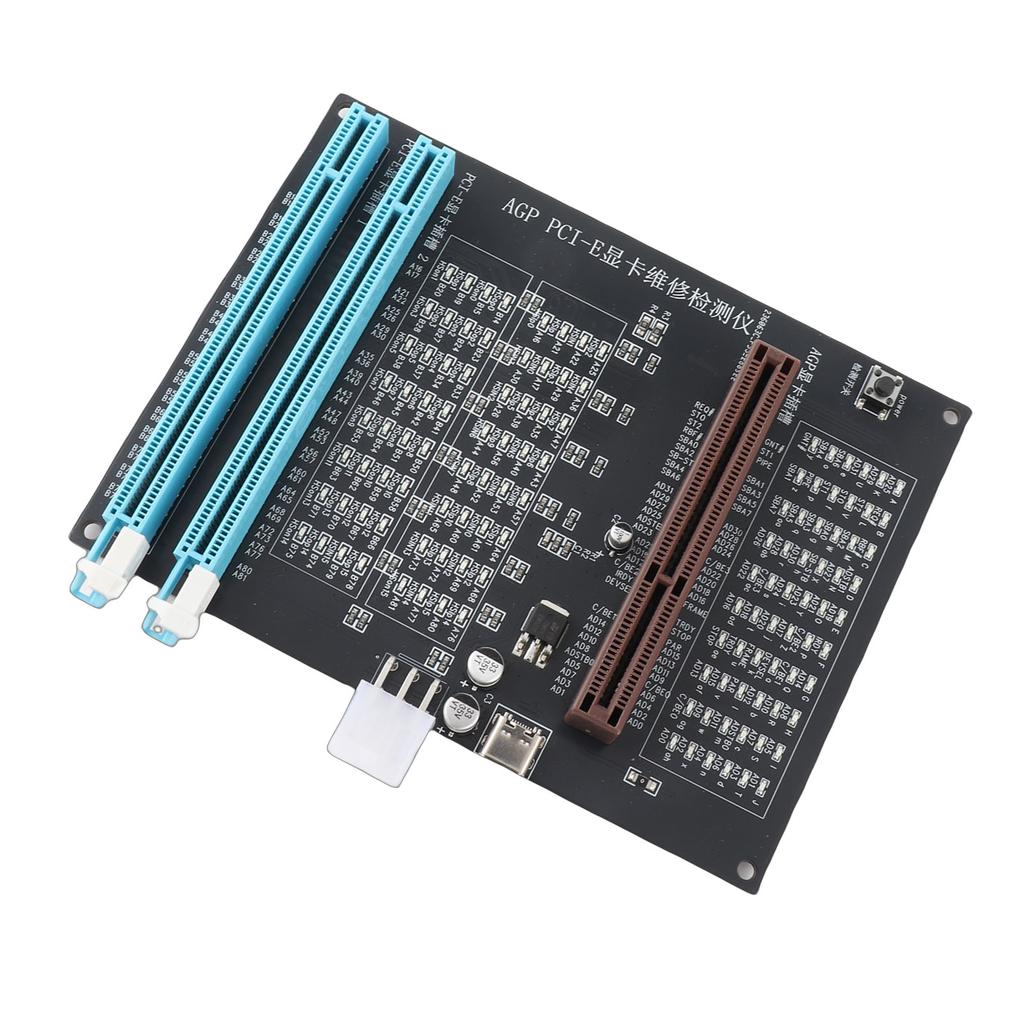 Тестер видеокарт со светом AGP PCI E Двойного назначения Дисплей Тестер видеографической карты