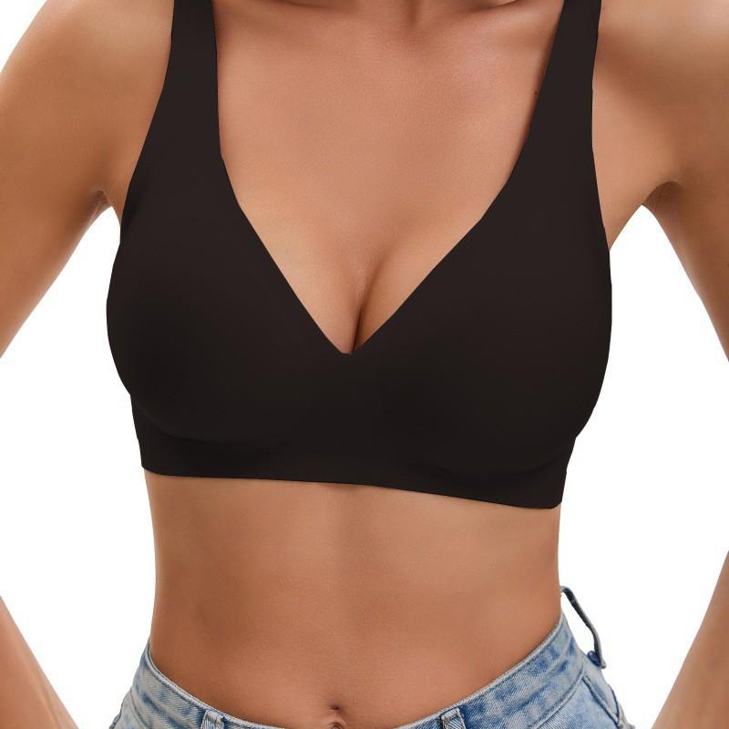 Womens Seamless Full Cup Bra Wireless Thin Mold Daily Comfort Support