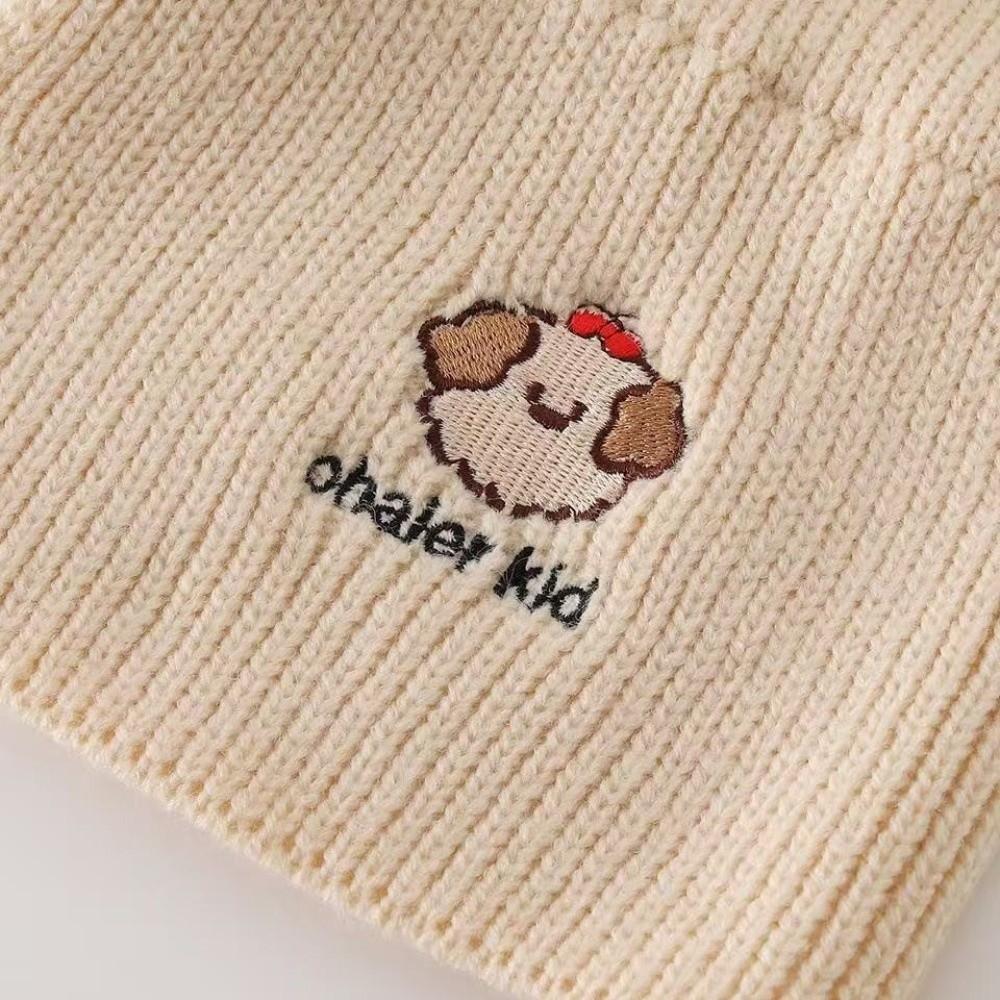 Thick Warm Fall Winter Knit Hat Neck Warmer Cold Proof Hat Cute Infant Knit Hat  For Toddler