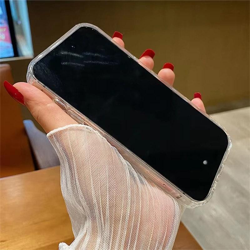 Чехол для телефона iPhone 11, 13, 15 Pro, 16, 14pro, 12 Pro Max с цветным блестящим фритиллярией, ударопрочный, защитный чехол для объектива камеры