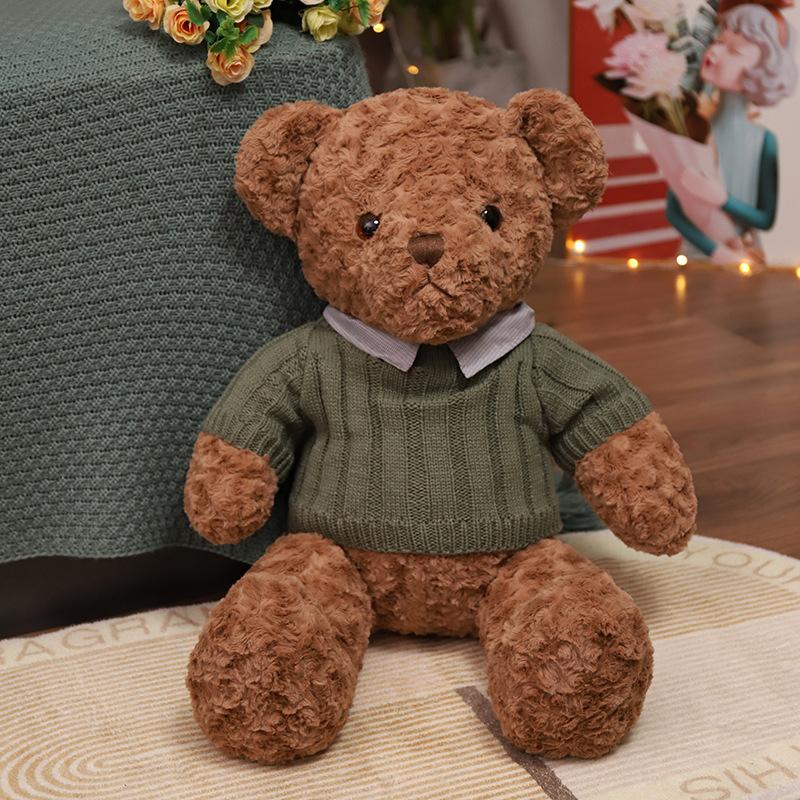 Press Doll Bear Doll Stuffed Toy Sweater Bear Large Birthday Gift Children's Favorite Toy