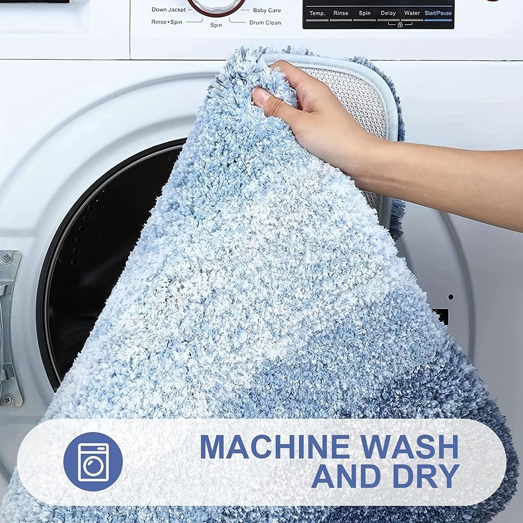 1 шт. Сверхмягкие роскошные полосатые коврики для ванной - Мягкие, уютные, нескользящие, впитывающие, лохматые коврики для ванной - Аксессуары для ванной, Домашний декор, Декор комнаты