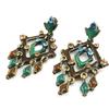 [D7742] - Designer Earrings 'Cumani' Turquoise Brown