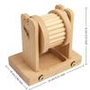 Деревянная игрушка-кормушка для хомяка Нетоксичная Устойчивая к грызению Лакомство-дозатор Интерактивное Забавное колесо для хомяка Искатель Внутренний декор