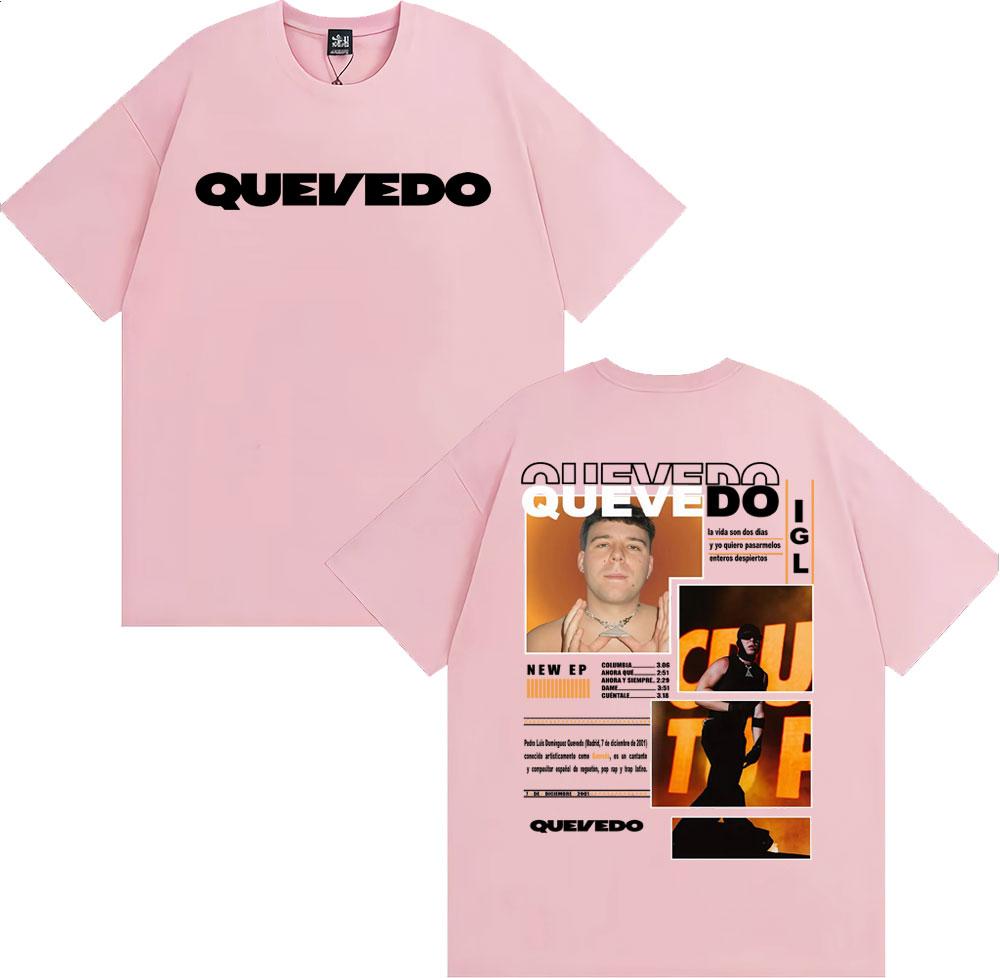 Rapper Quevedo Buenas Noches IGL 2026 Tour T-shirts Men Women Fashion Hip Hop Punk T-shirt O-Neck 100% Cotton Oversized T Shirts