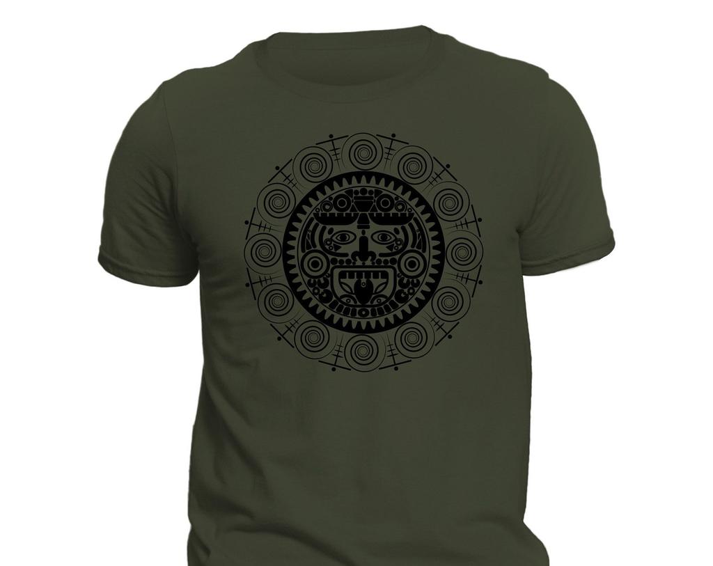 Mayan Sacred Sun God T-Shirt and kids tshirt