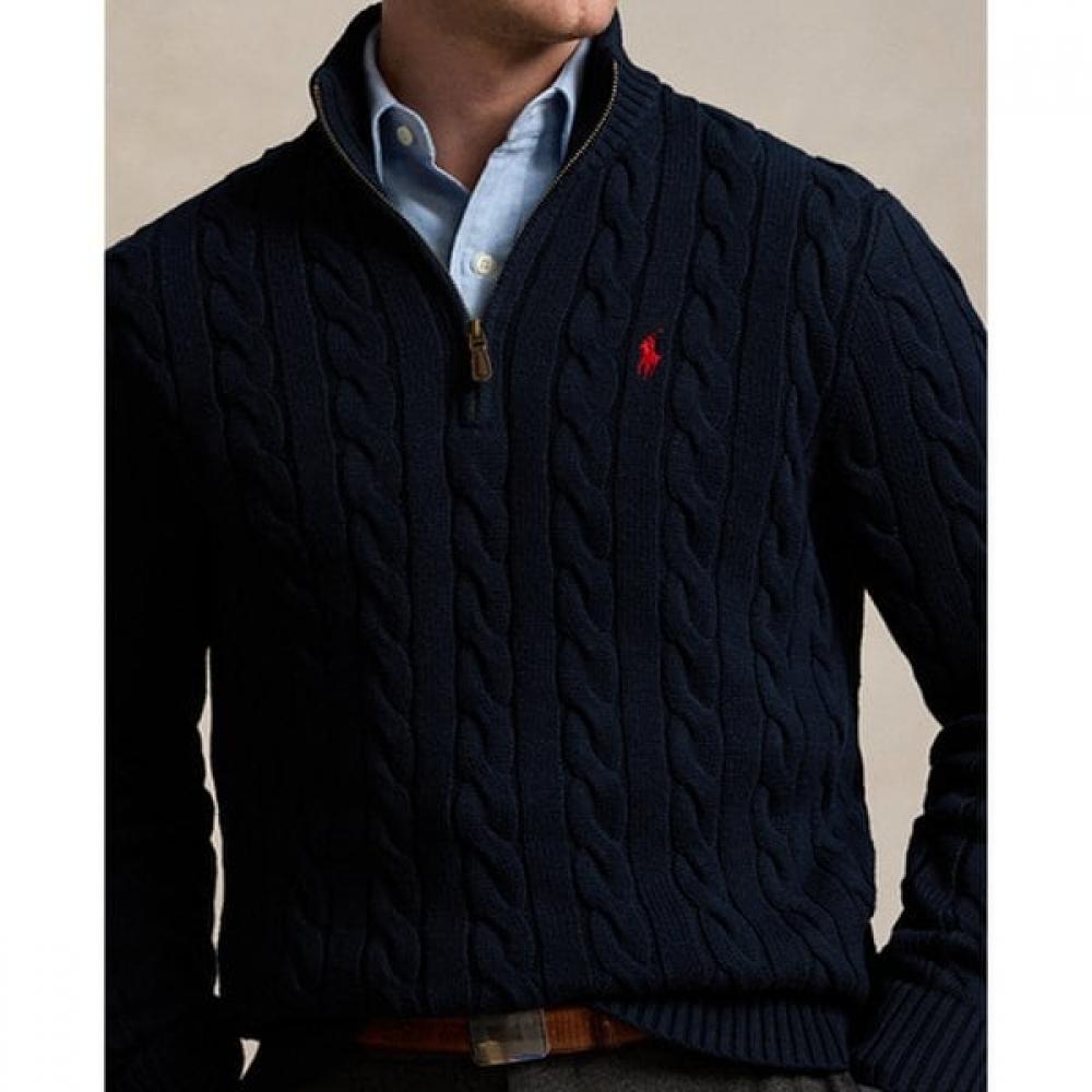 Polo Ralph Lauren Men S Cable Knit Cotton Quarter Zip Sweater mnpoSwe16820600400