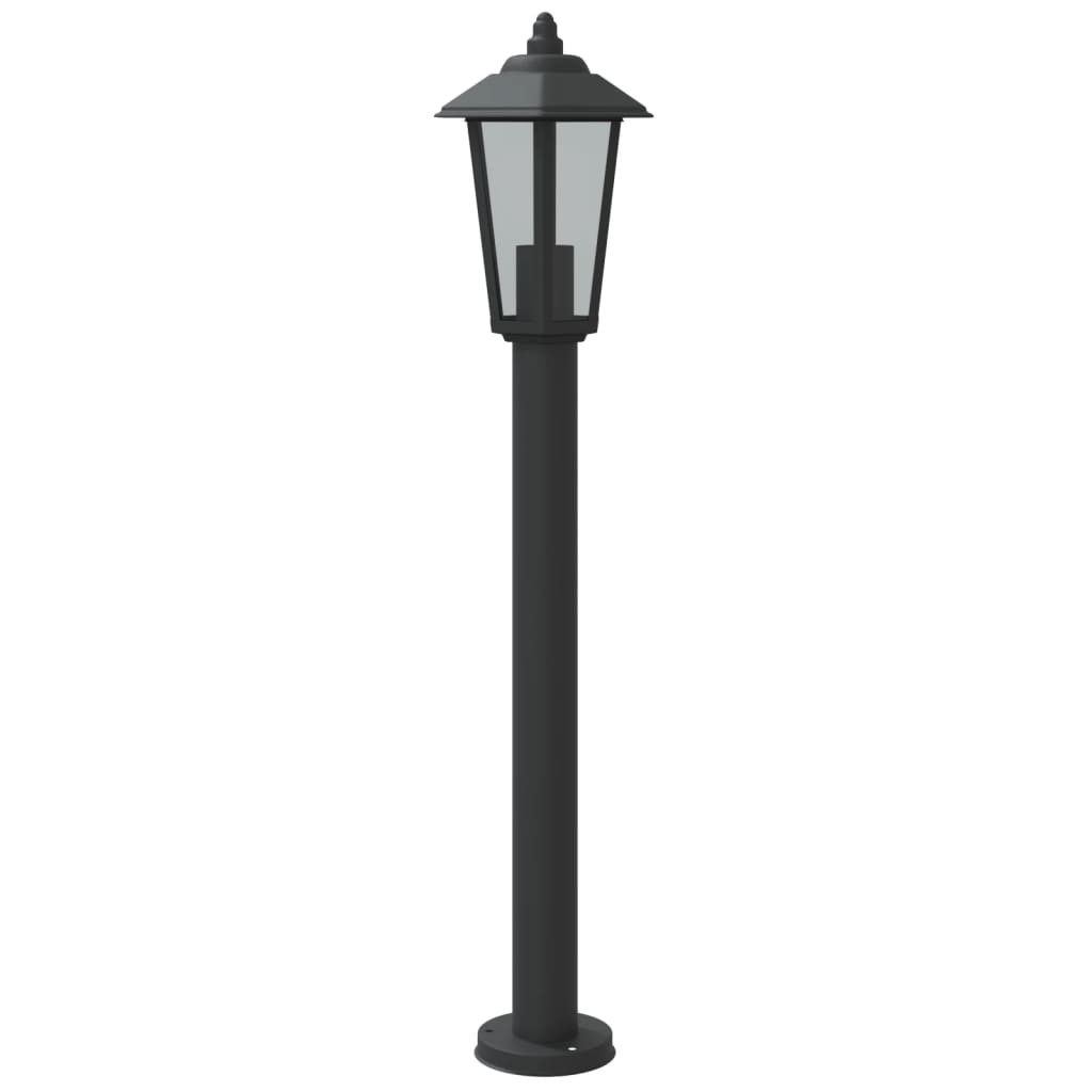 Path Lights 3 pcs Black 80 cm Stainless Steel