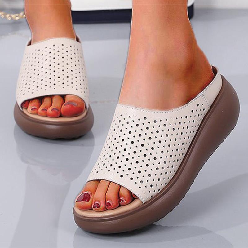 Модные женские сандалии мягкие каблуки летняя обувь для женщин сандалии на платформе повседневные тапочки Zapatos Mujeres 2024 новые летние сандалии женские