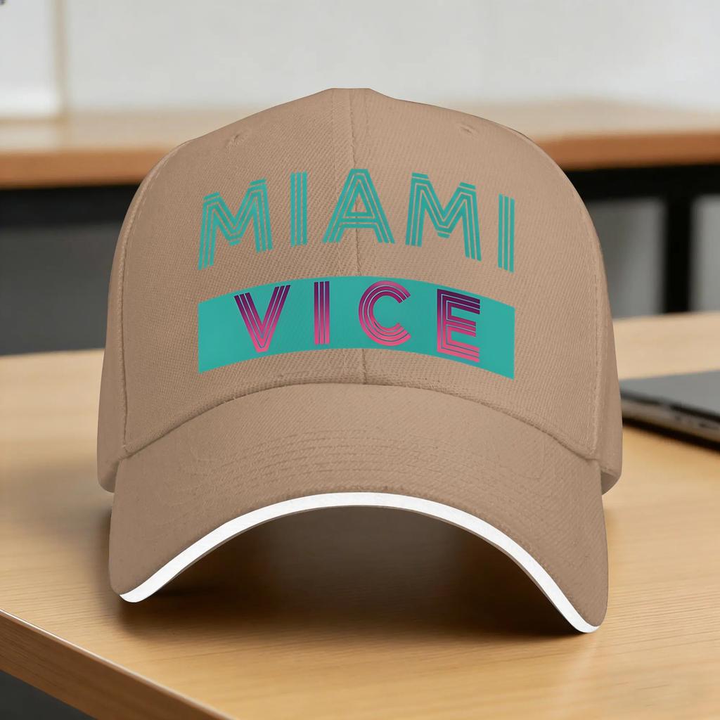 Miami Vice Logo Casual Baseball Cap Kpop Rock Trucker Hat Summer Dropshipping Unisex Adult Vintage Baseball Caps