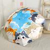 Adorable Cats In A Circle A Whimsical Floral Gathering Compact Travel Automatic Umbrella Sturdy 8Rib Shaft Compact Design For Outdoor Daily Use
