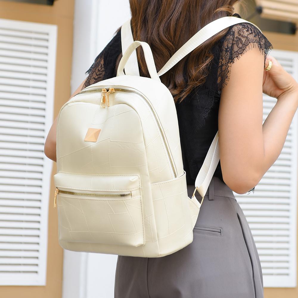 Рюкзак большой емкости Женский легкий рюкзак из мягкой кожи Дорожный рюкзак