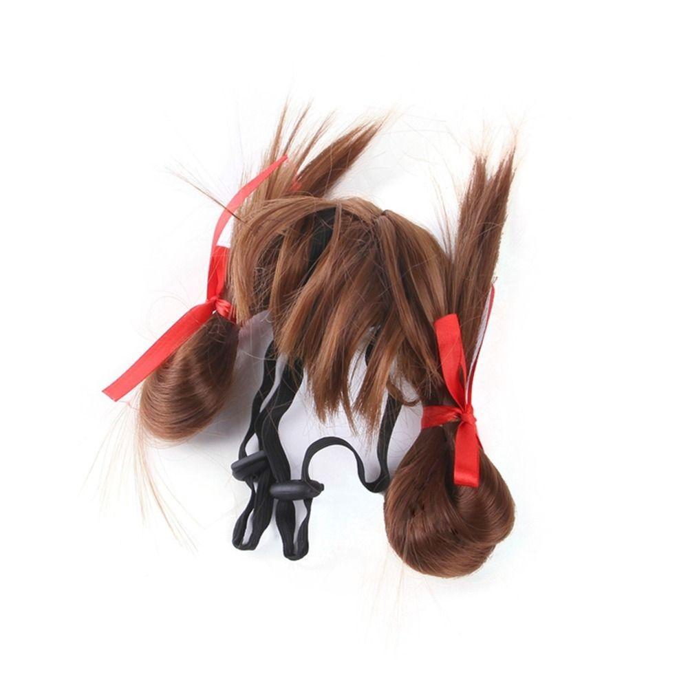 Смешные костюмы для косплея питомцев, рождественская одежда, парик, шапка, парик для питомца, костюм для питомца, аксессуары для кошки