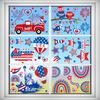 9 Patriotic Window Stickers Window Stickers Vintage American Star Flag Fireworks Window Decorations For Independence Day Family Gatherings Gla