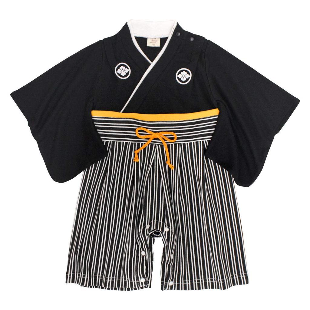 Hakama Romper Boys 80cm Baby Baby Hakama Japanese Coverall Formal TM001 Black 80cm