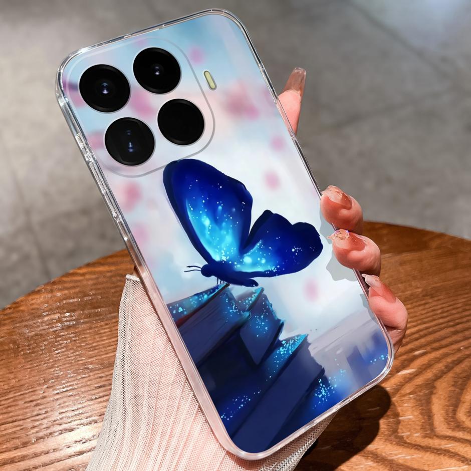 Чехол Для Xiaomi17T 17Ultra Красивый Цветок Астронавт Защита от Отпечатков Пальцев Прозрачный Чехол Для Xiaomi 17T 17 Ultra Coque Funda