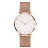 Hannah Martin Wristwatch Stainless Steel Quartz Rose Gold Women's Ultra-Thin (White Dial, Strap)