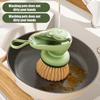 Dishwashing Sponge Brush With Soap Dispenser Refillable Pot Dishwashing Brush Efficient Cleaning Tool For Home Kitchen