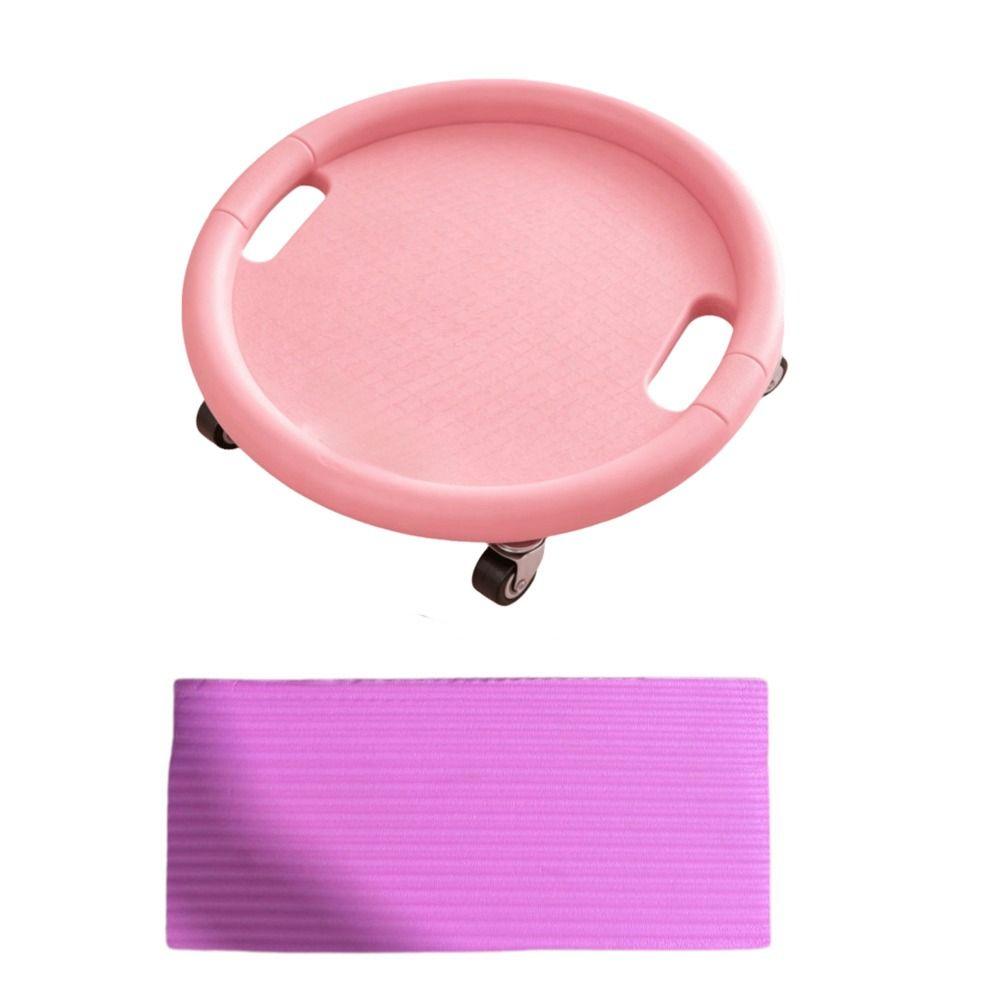 6pcs Anti-Slip Texture Abdominal Exercise Board Silent Wheels Workout Skateboard Ab Workout