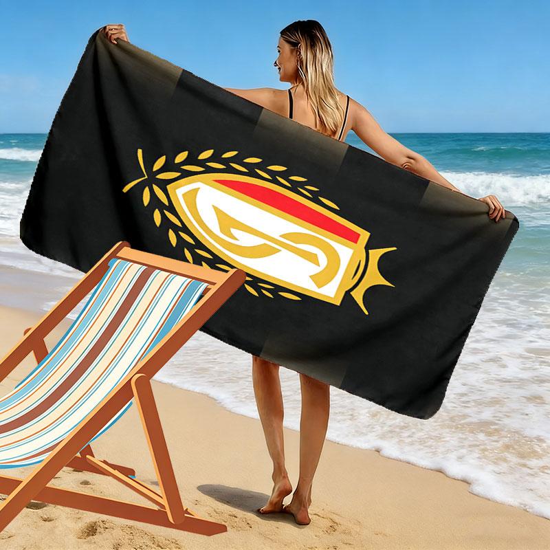 STD Liège Print Beach Towel, Large Soft Quick Dry Towel for Beach Camping Swimming