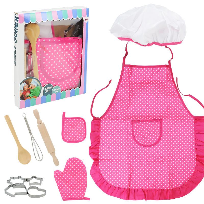 Детский игровой домик, набор для выпечки и переодевания, фартук, имитация скалки, модель венчика для взбивания яиц, кухонная игрушка