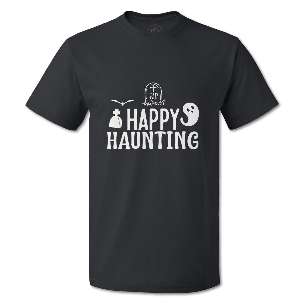 Funny Graphic T Shirts Halloween Happy Haunting Style A Cotton Nightmare Top