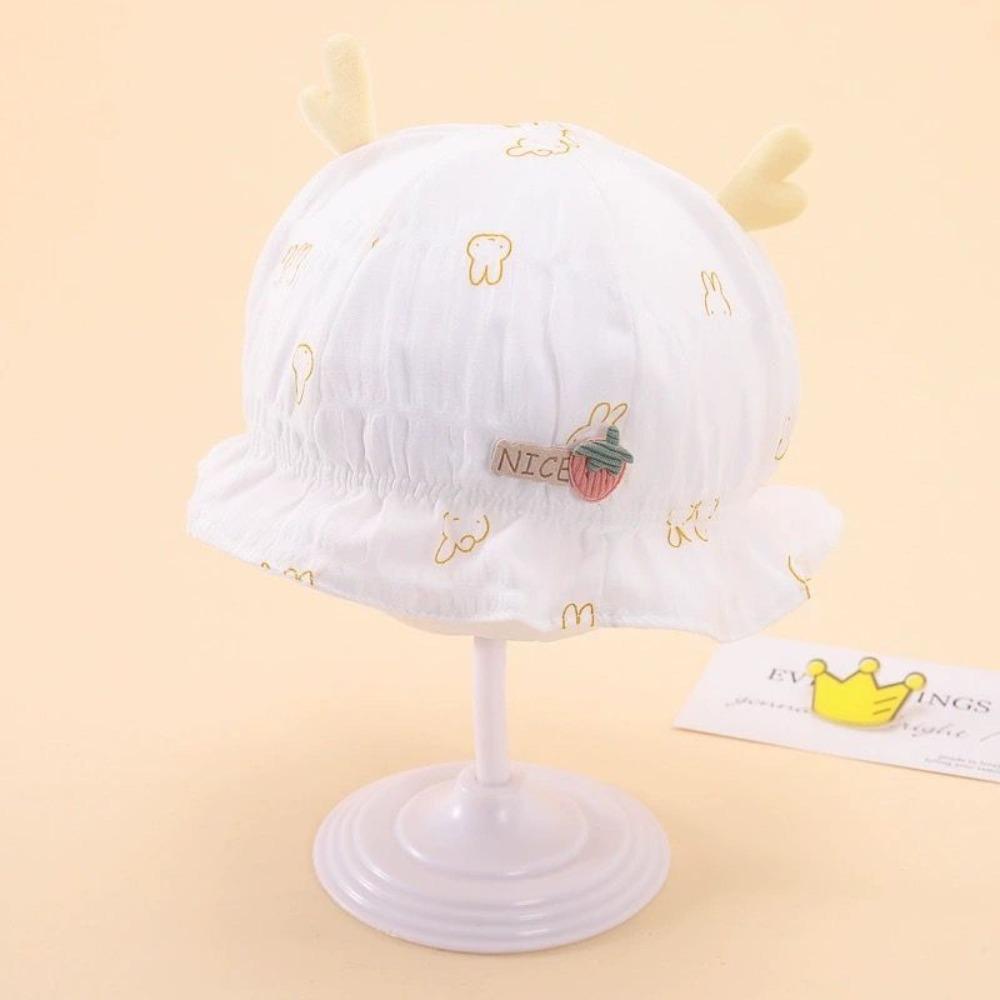 Cotton Baby Bucket Hats 0-6M Girl Boy Bonnet Cap Cute Baby Fisherman Cap  For Infant