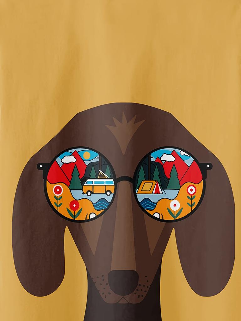 Funny Pet Dog Wearing Glasses Vintage Pattern 3D Print Men's Casual Shirt Fashion Personality Hip Hop Rock Street Hawaiian Shirt