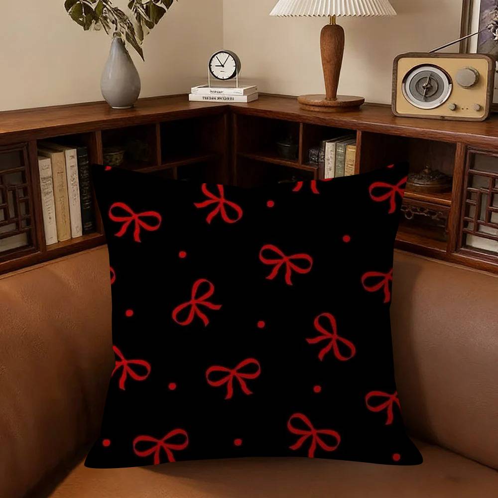 Ins Black And Red Pillow Gift Home Office Decoration Pillow Bedroom Sofa Car Cushion Coverpillow Case