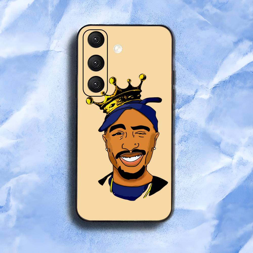 2Pac T-Tupac A-Amaru Shakur For Samsung Galaxy S25 S24 S23 Ultra S22 S21 Plus S20 Black Soft Silicone Protective Case