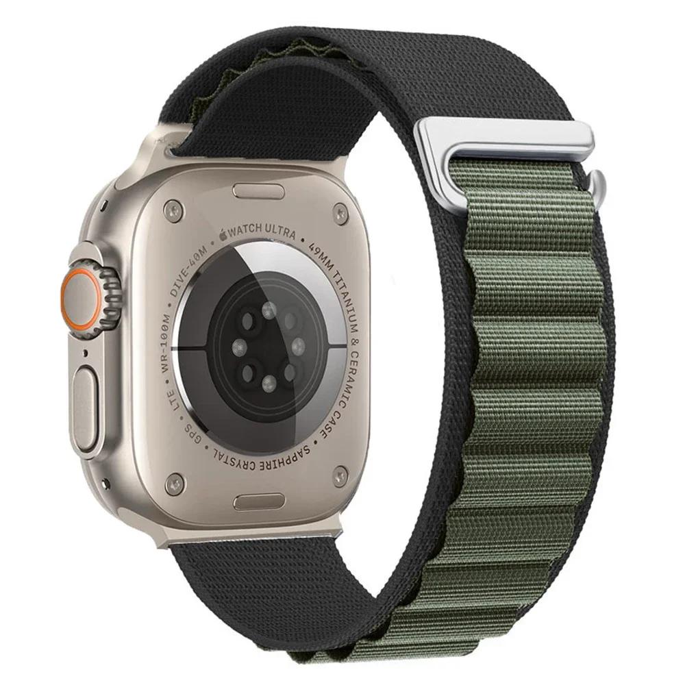 Ремешок Alpine Loop для Apple Watch Ultra 3 Ремешок 49 мм 11 10 9 8 7 46 мм 42 мм 45 мм 41 мм Нейлоновый Спортивный Браслет iWatch 6 5 SE 44 мм Ремень